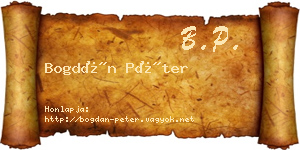 Bogdán Péter névjegykártya